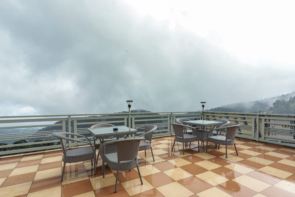 Roof terrace with sweeping mountain views at B.R. Resort